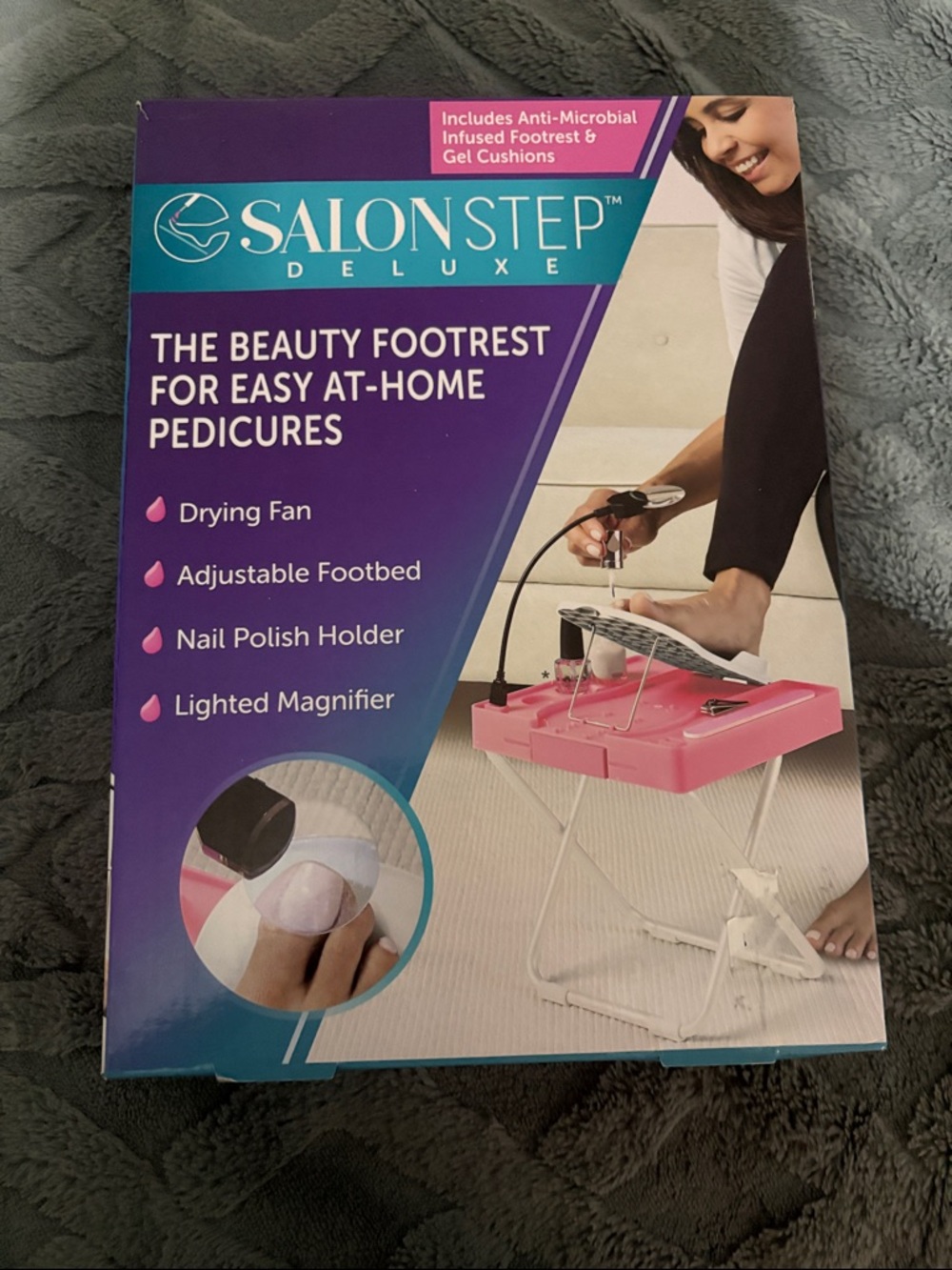 Salon Step Deluxe Portable Pedicure Footrest - Pink